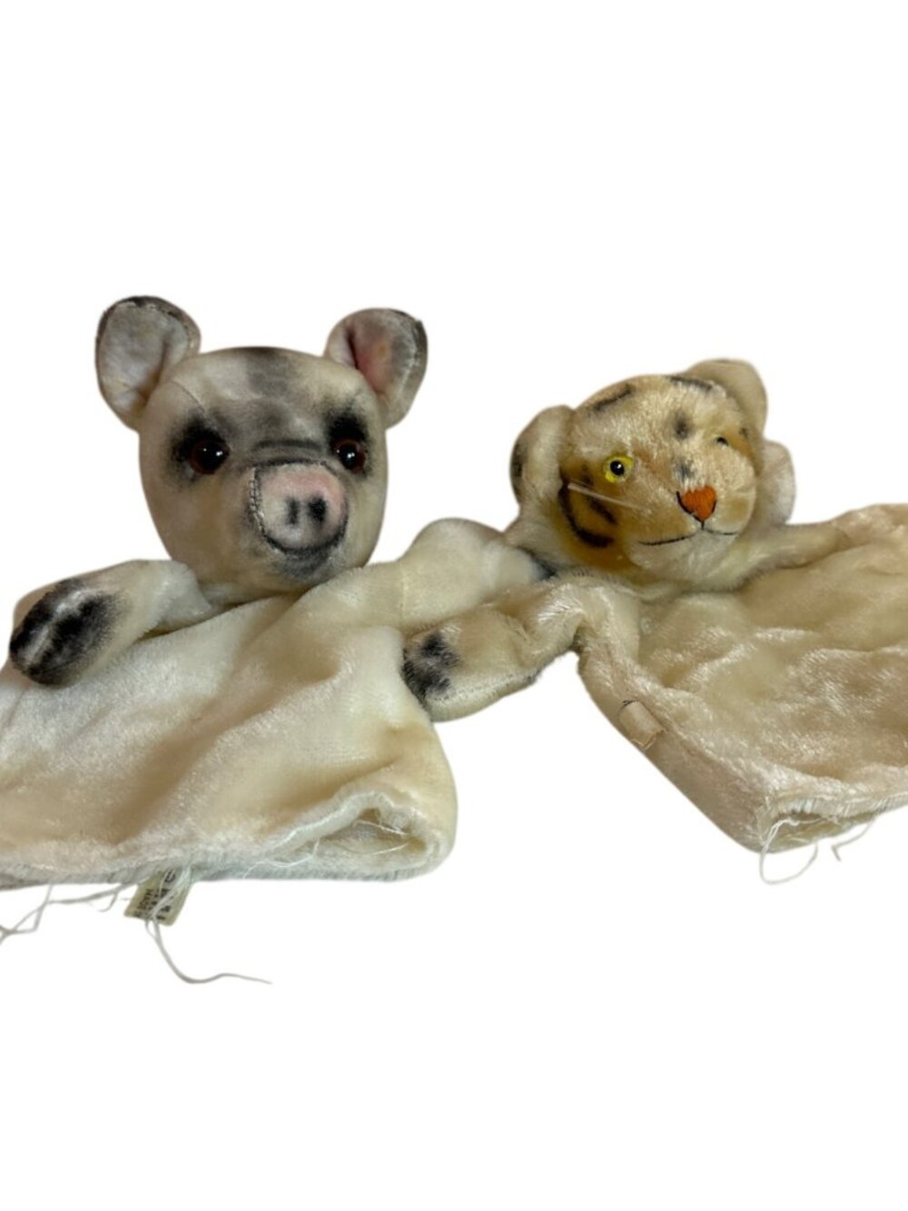Vintage Hand Puppets Lot of 2 Kamar Japan Pig 9" Made in Japan Tiger 7" Toys